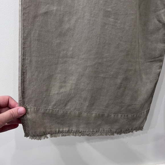 Anthropologie Cloth & Stone Strapless Wide Leg Jumpsuit | Khaki Boho - Picture 6 of 13